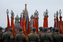 Moskva, vojaci, prehliadka 