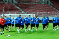 Tréning futbalistov proti Grécku