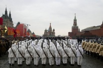 Moskva, vojaci, prehliadka 