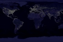 Nočný pohľad na Zem zo záberov Suomi NPP satelitu