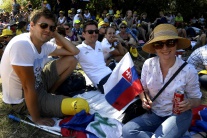 fanúšikovia Sagan vlajka Slovensko deka piknik