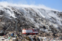 Požiar skládky komunálneho odpadu v Trnave