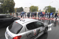 Protest odborárov OZ KOVO v Košiciach
