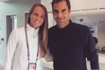 Magdaléna Rybáriková s Rogerom Federerom