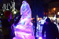 Ľadové sochy v centre Košíc