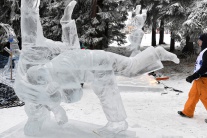 Ľadové sochy vo Vysokých Tatrách