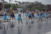Sprievod počas národného sviatku na Taiwane