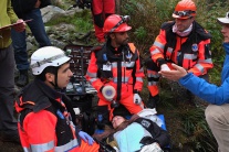 Práca záchranárov vo Vysokých Tatrách