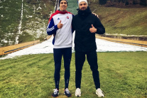 Šimon Bujna (vľavo) a jeho tréner Radoslav Ivan