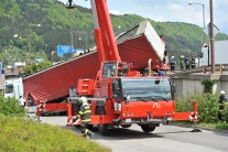 Dopravná nehoda kamióna v Žiline