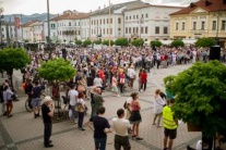 Protestné zhromaždenie Za slušné Slovensko v Bansk