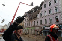 Zrútená budova vo Viedni