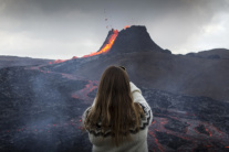 Erupcia sopky na polostrove Reykjanes