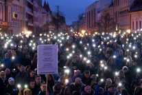Protestné zhromaždenie Za slušné Slovensko v Nitre
